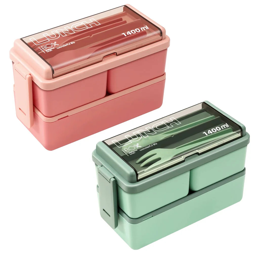 1400 ml Bento-Lunchbox mit zwei Ebenen