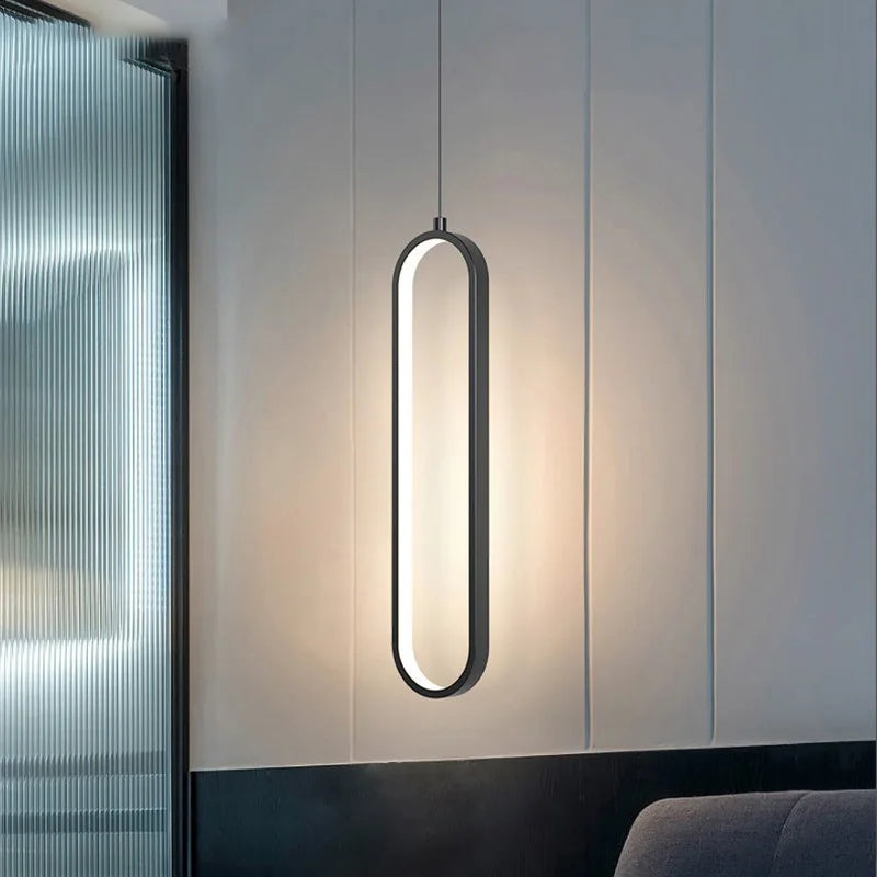 Minimalist Oval LED Pendant Light