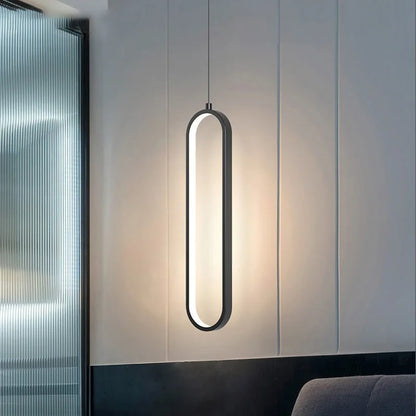 Minimalist Oval LED Pendant Light