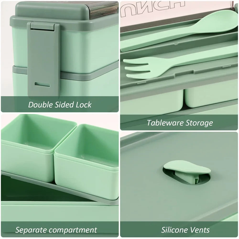 1400 ml Bento-Lunchbox mit zwei Ebenen