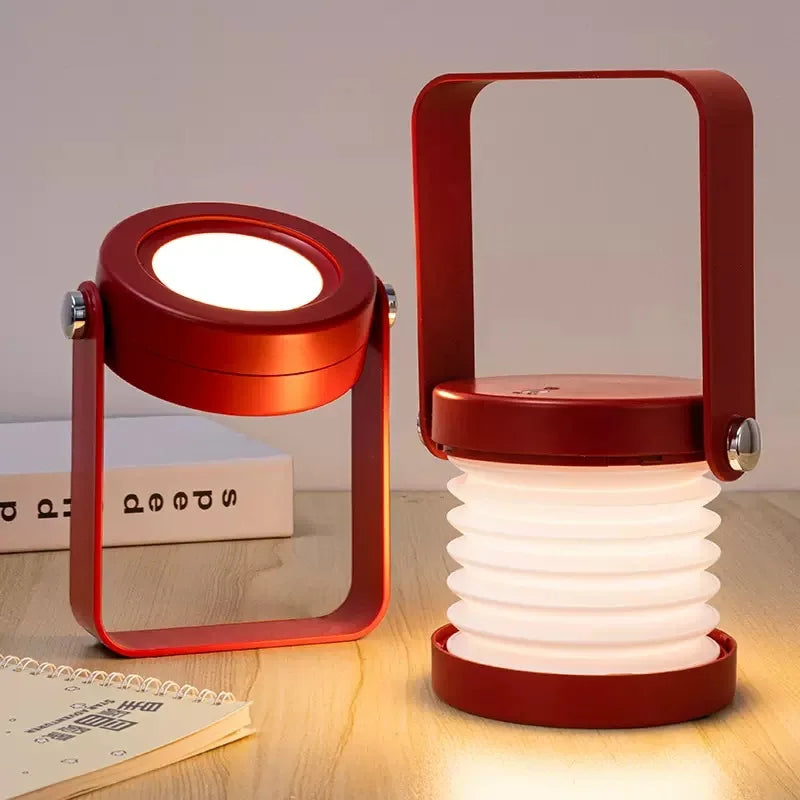 Wooden Handle Folding Rechargeable Lantern