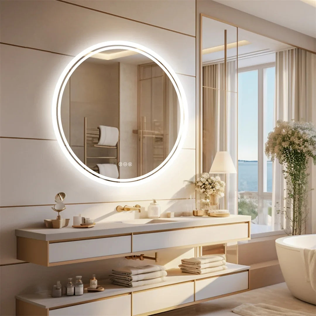 LuvoRound LED-Badezimmerspiegel