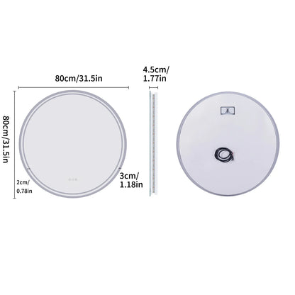 LuvoRound LED-Badezimmerspiegel