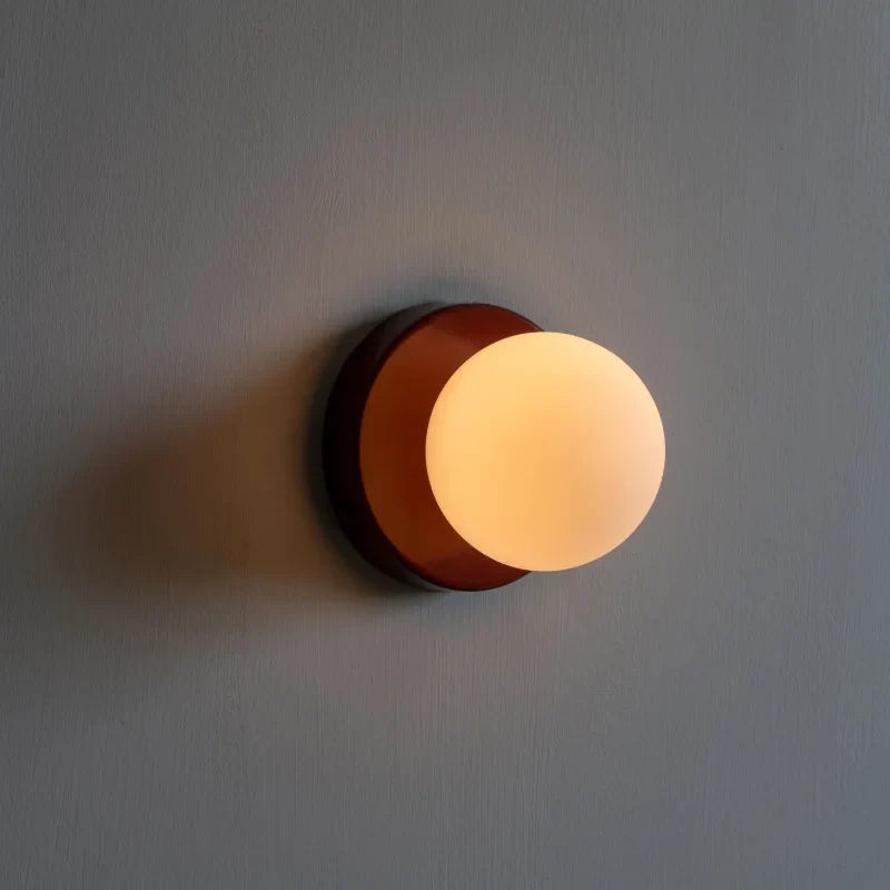 Macaron LED Glass Globe Wall Lamp
