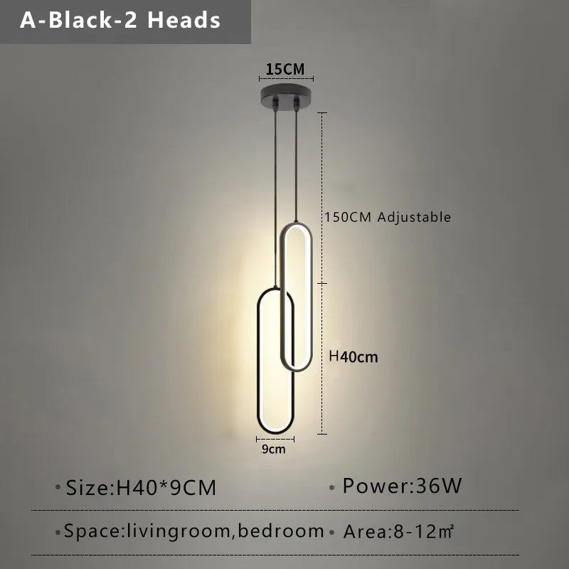 Minimalist Oval LED Pendant Light