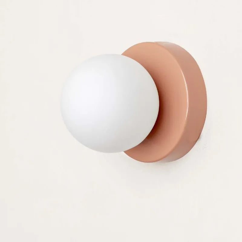 Macaron LED Glass Globe Wall Lamp