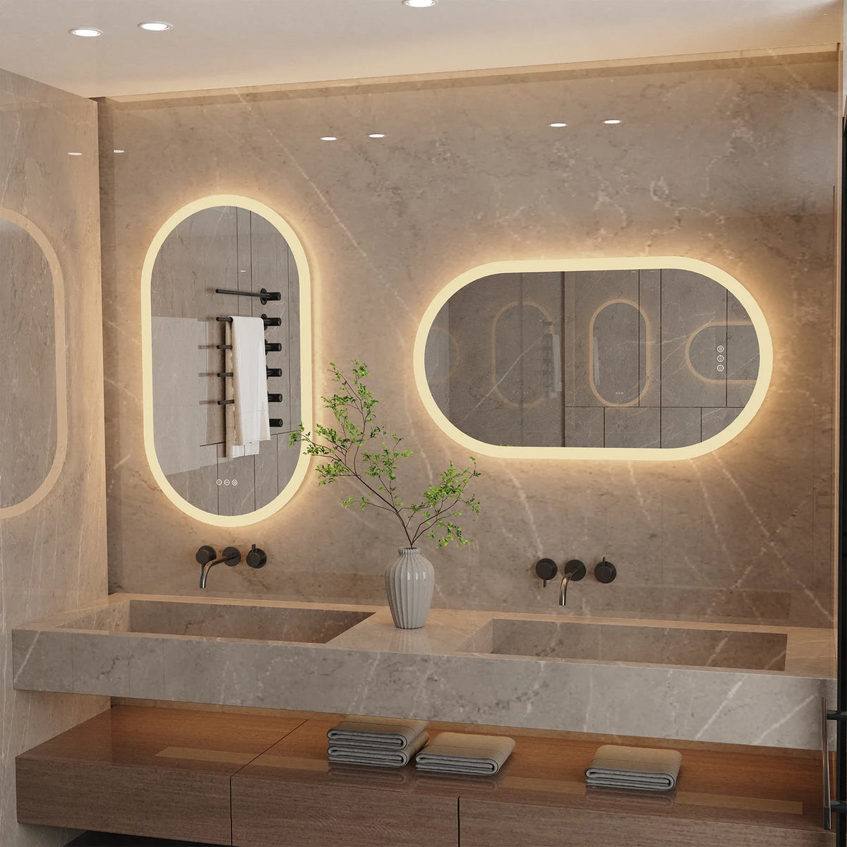 LumoOval LED Bathroom Mirror