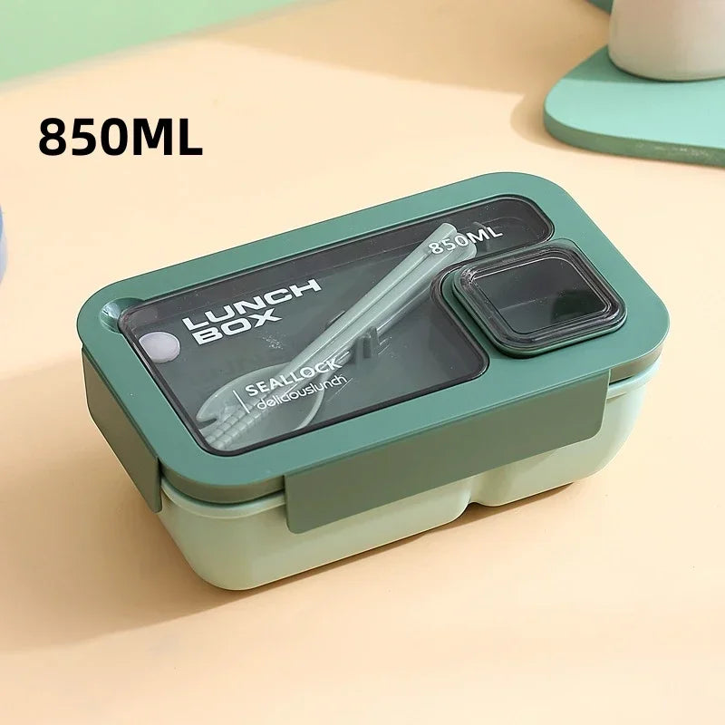 Leak-Proof Bento Lunch Box with Cutlery