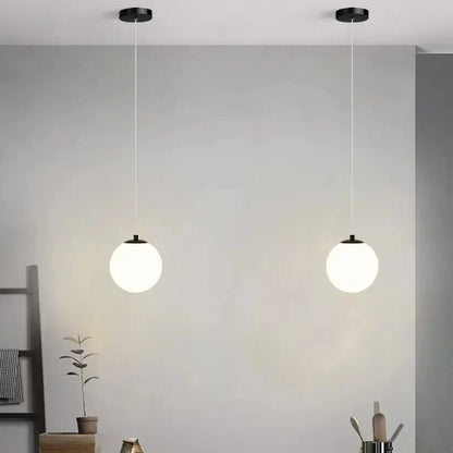 Luna Opal Glass Globe Pendant Light
