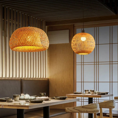 Natural Bamboo Rattan Pendant Lamp