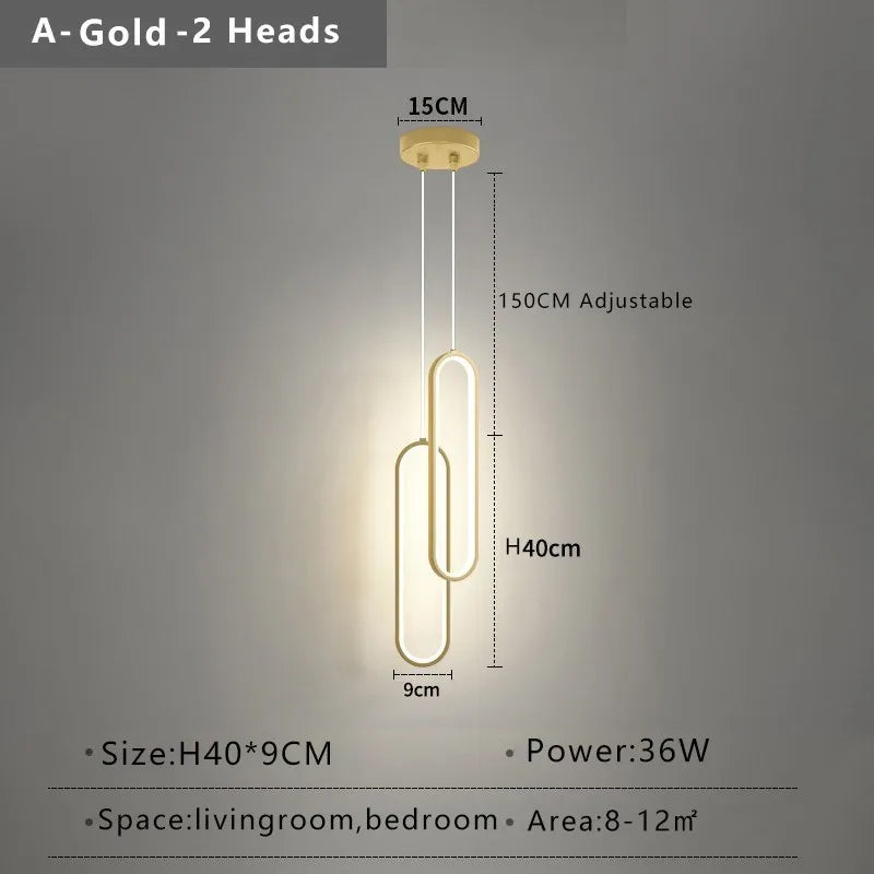 Minimalist Oval LED Pendant Light