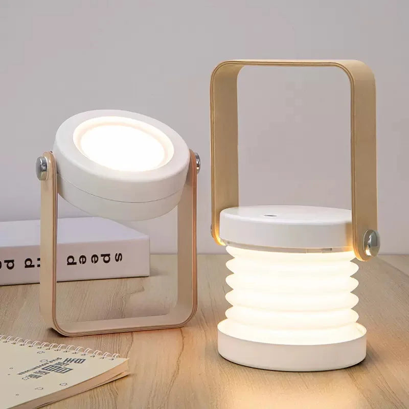 Wooden Handle Folding Rechargeable Lantern