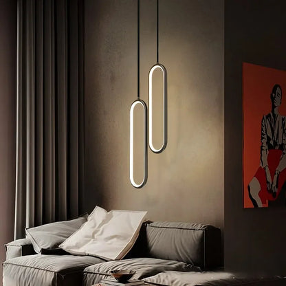 Minimalist Oval LED Pendant Light