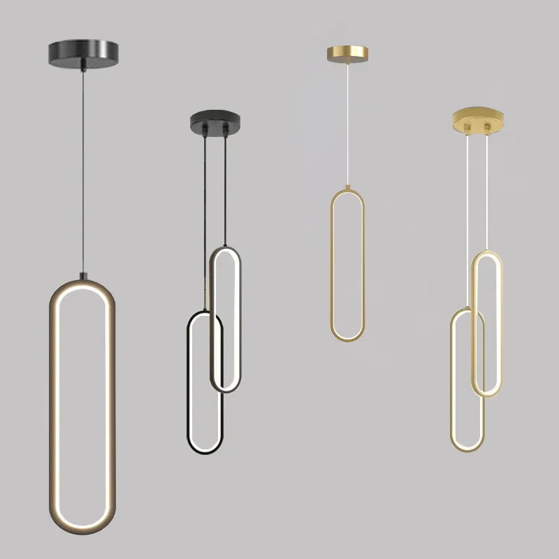 Minimalist Oval LED Pendant Light