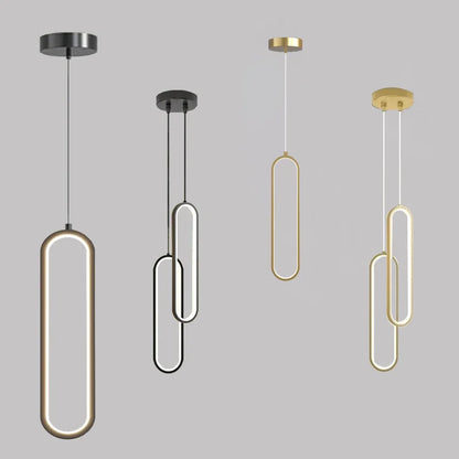 Minimalist Oval LED Pendant Light