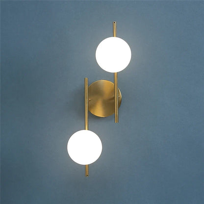 Astra Gold Frosted Globe Wall Light