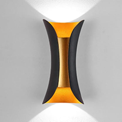 Black & Gold Up & Down Wall Light