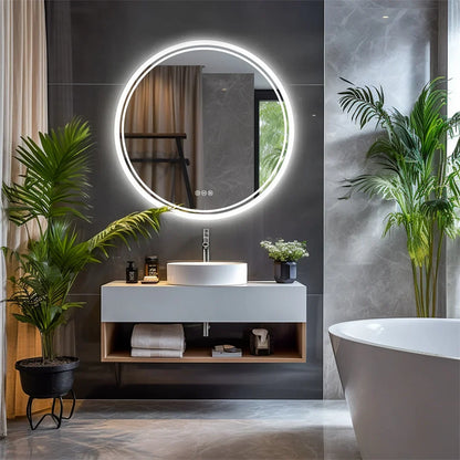 LuvoRound LED-Badezimmerspiegel