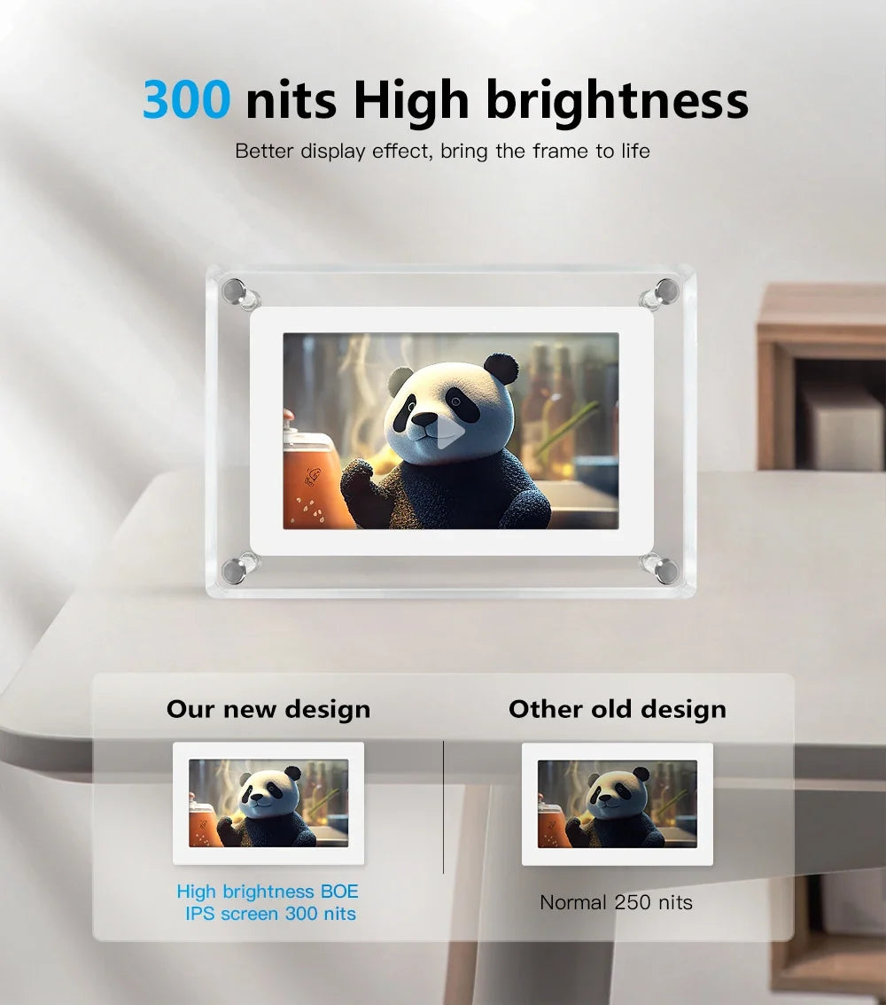 ClearFrame digitaler Bilderrahmen aus Acryl