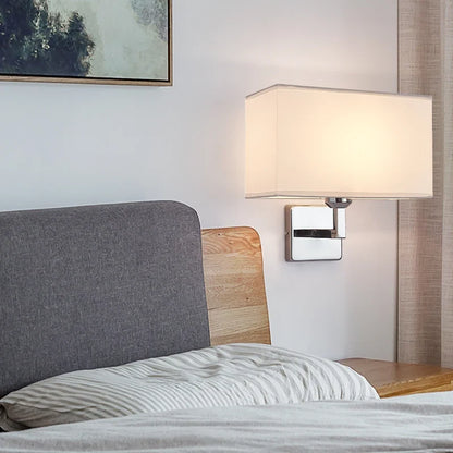 Fabric Shade Wall Lamp with LED Reading Light