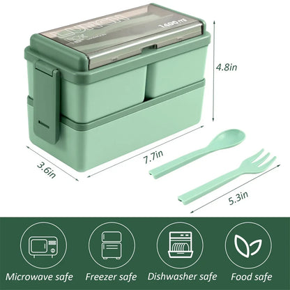 1400 ml Bento-Lunchbox mit zwei Ebenen