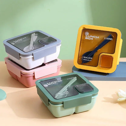 Leak-Proof Bento Lunch Box with Cutlery
