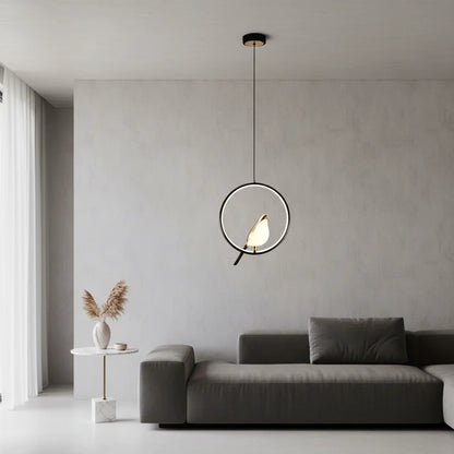 Magpie Bird Pendant Light
