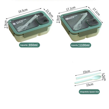 Leak-Proof Bento Lunch Box with Cutlery