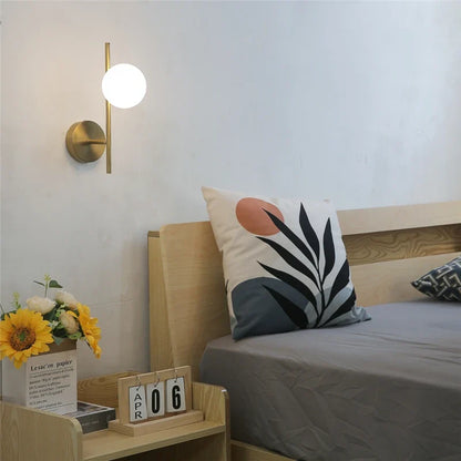 Astra Gold Frosted Globe Wall Light