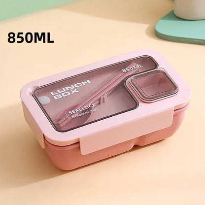 Leak-Proof Bento Lunch Box with Cutlery