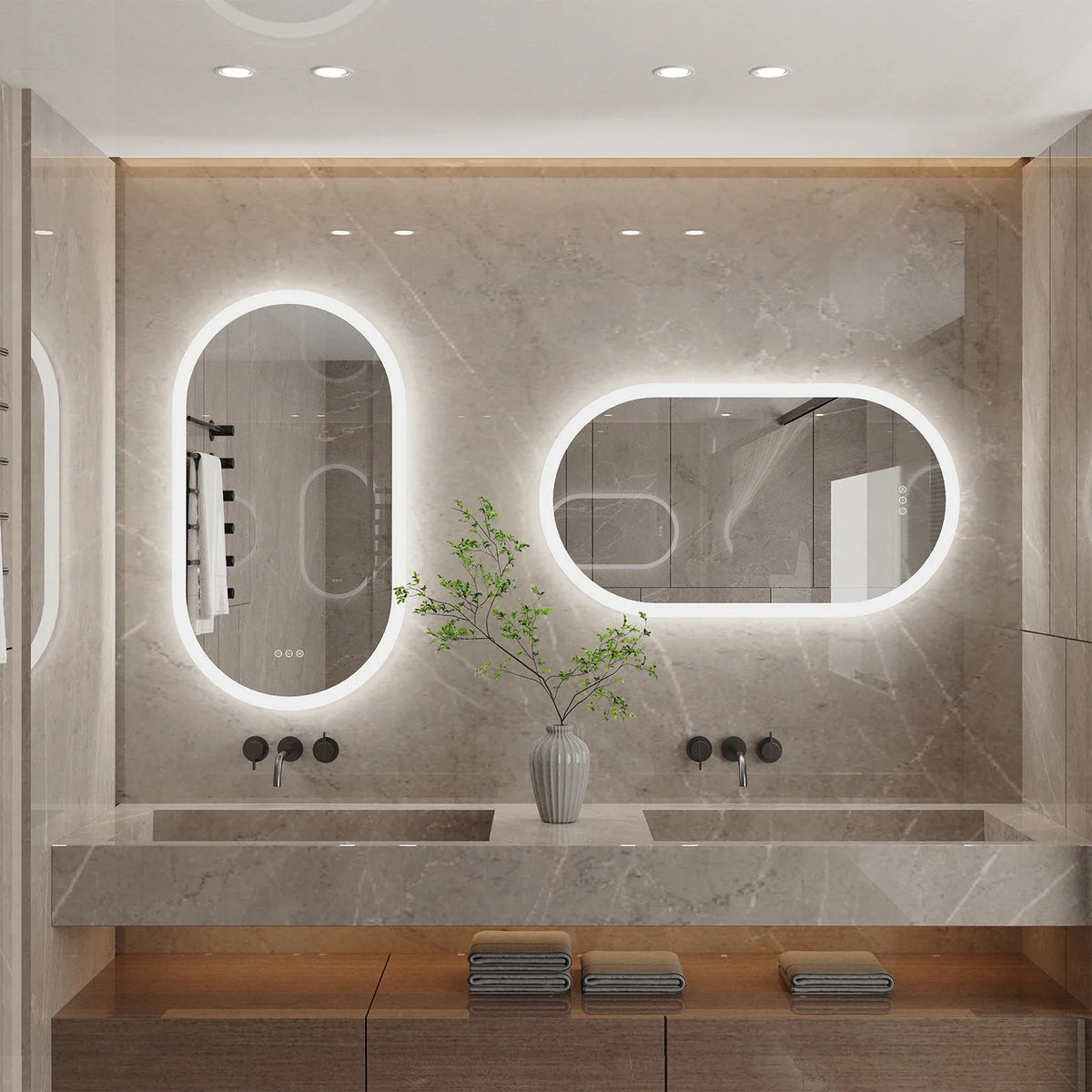 LumoOval LED Bathroom Mirror