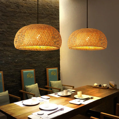 Natural Bamboo Rattan Pendant Lamp