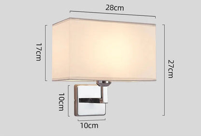 Fabric Shade Wall Lamp with LED Reading Light