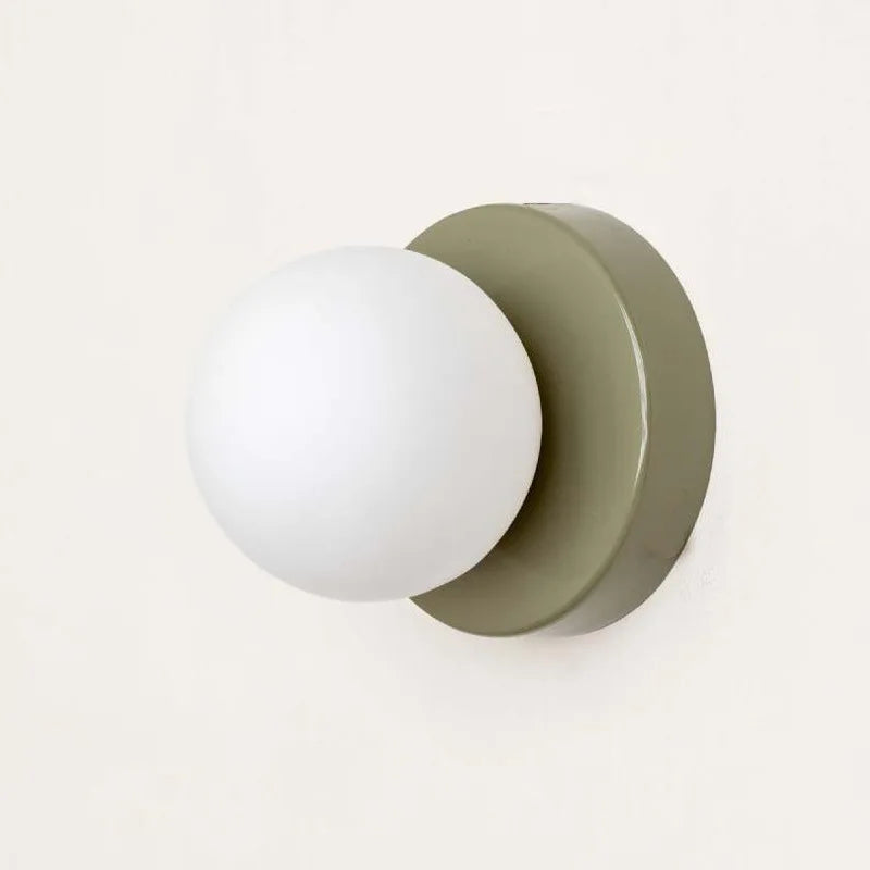 Macaron LED Glass Globe Wall Lamp