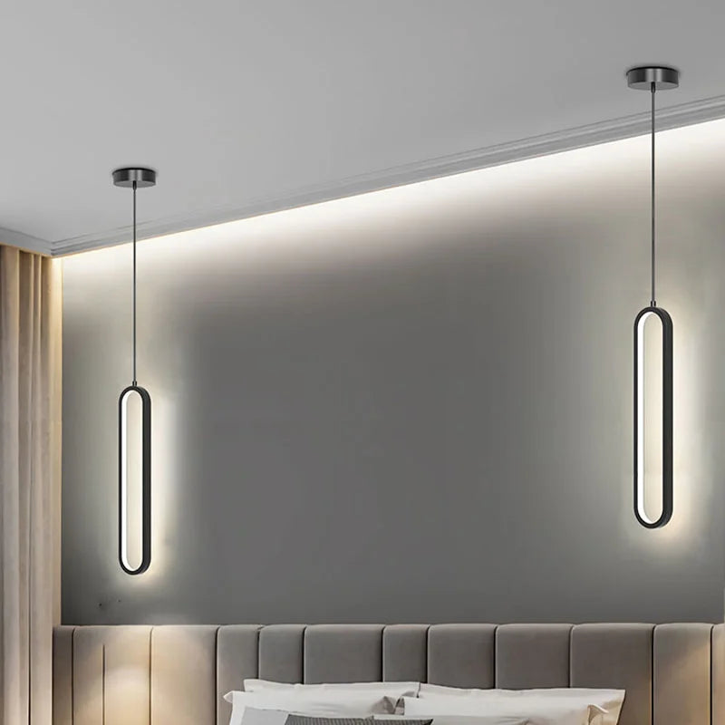 Minimalist Oval LED Pendant Light