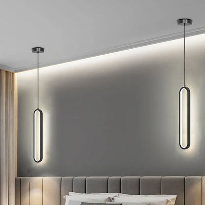 Minimalist Oval LED Pendant Light