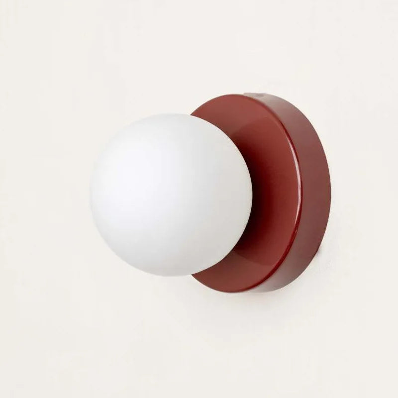 Macaron LED Glass Globe Wall Lamp