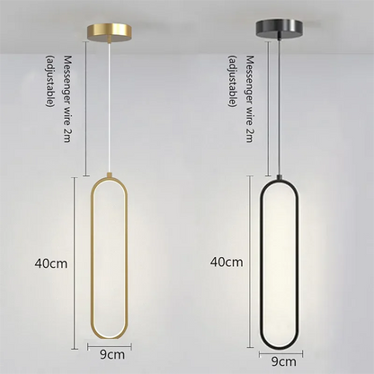 Minimalist Oval LED Pendant Light