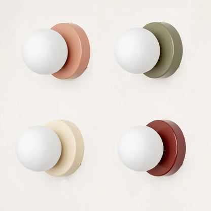 Macaron LED Glass Globe Wall Lamp