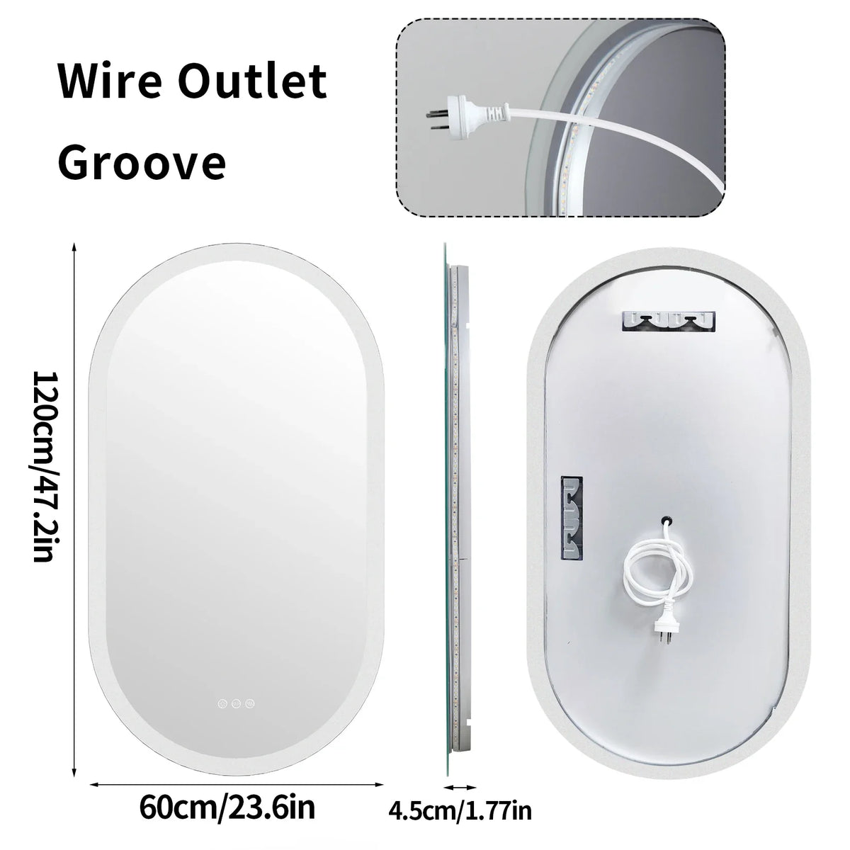 LumoOval LED Bathroom Mirror