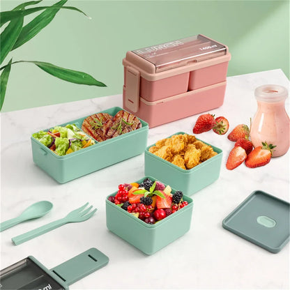 1400 ml Bento-Lunchbox mit zwei Ebenen