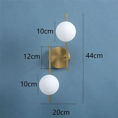 Astra Gold Frosted Globe Wall Light