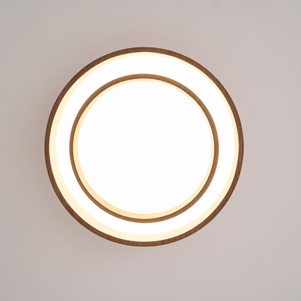 Vaako Walnut Finish LED Ceiling Light