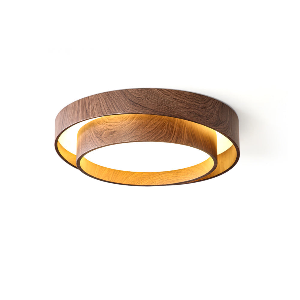 Vaako Walnut Finish LED Ceiling Light