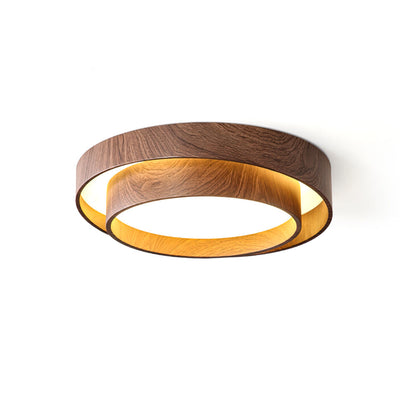 Vaako Walnut Finish LED Ceiling Light
