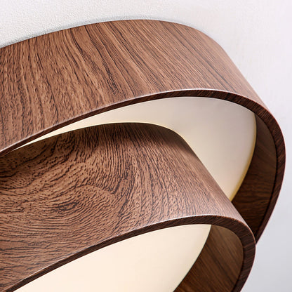 Vaako Walnut Finish LED Ceiling Light