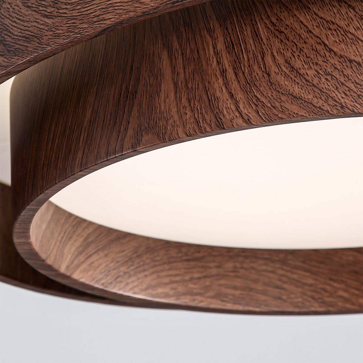 Vaako Walnut Finish LED Ceiling Light