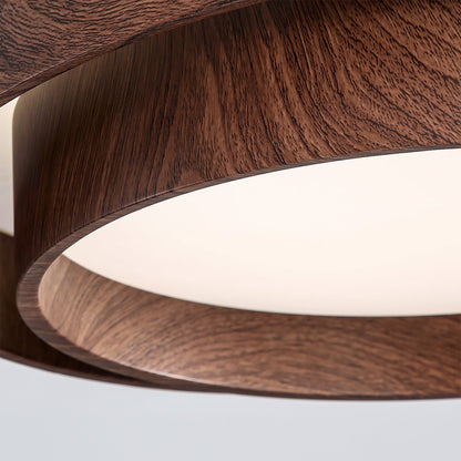 Vaako Walnut Finish LED Ceiling Light