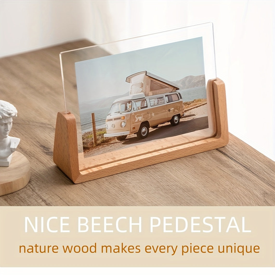 U-förmiger Bilderrahmen aus Acryl & Holz