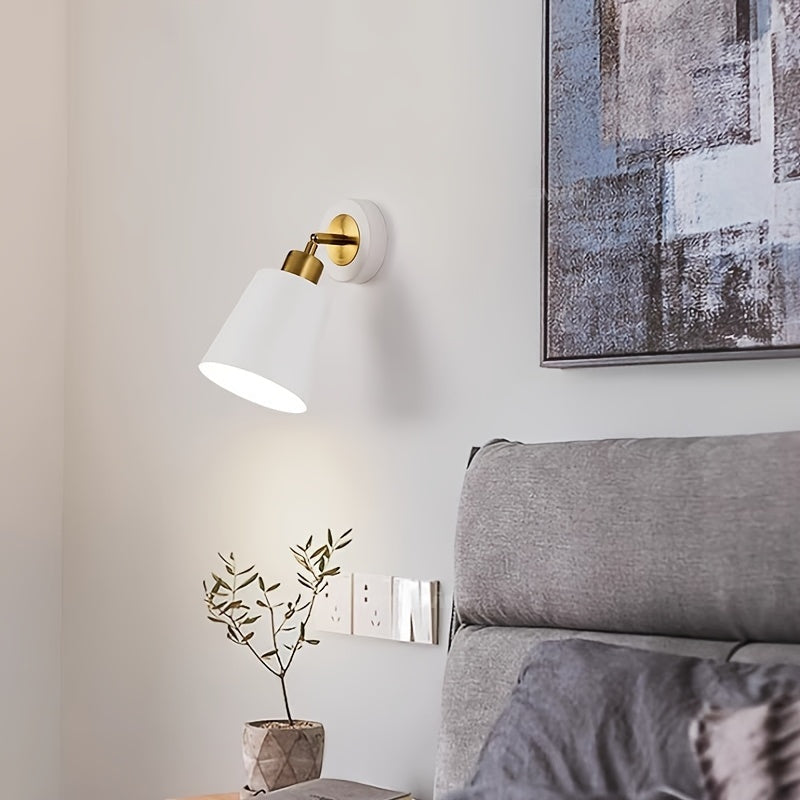 Matte Metal & Gold Adjustable Wall Sconce